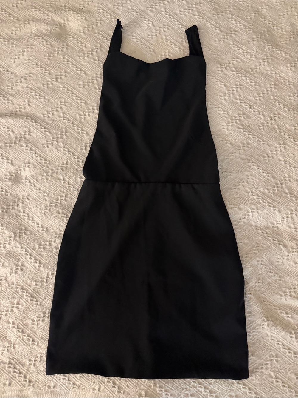SHEIN Black Mini Sheath Dress with Square Neck